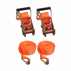 KIT 02 CINTA CATRACA LARANJA 10 METROS SUPORTA 3.000KG FIXAÇÃO JJ Vo6