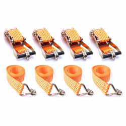 KIT 04 CINTAS CATRACA LARANJA 10 METROS SUPORTA 5.000KG FIXAÇÃO JJ Vo6