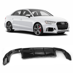 DIFUSOR TRASEIRO AUDI A3 MODELO S3 BI LATERAL SAIDA DUPLA Vo6
