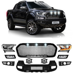 BODY KIT FORD RANGER MODELO RAPTOR COM FAROIS E CAPO Vo6