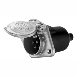 TOMADA ELETRICA PARA ENGATE REDONDA 7 POLOS 12 24V MACHO MOVEL HELLA Vo6