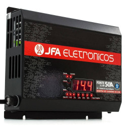 FONTE CARREGADOR DE BATERIA JFA 50A SLIM MODELO NOVO JFA 50A