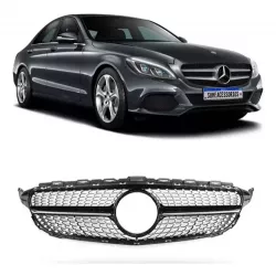 GRADE FRONTAL SEM EMBLEMA MERCEDES AMG C W205 DIAMANTE VO6