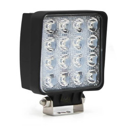 FAROL DE MILHA LED AUXILIAR SPOT 16 LEDS 48W QUADRADO OFF ROAD MK2 9199 48SQ/S/F