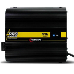 FONTE AUTOMOTIVA TARAMPS 60A PRO CHARGER 860W CARREGADOR BATERIA VOLTÍMETRO BIVOLT AUTOMÁTICO