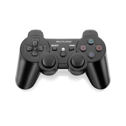 CONTROLE 3 EM 1 SEM FIO PS3/PS2/PC COM BATERIA DE LITIO E CABO CARREGADOR MULTILASER
