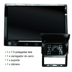 KIT MONITOR 7 POLEGADAS COM 1 CAMERA RÉ VISÃO NOTURNA Vo6