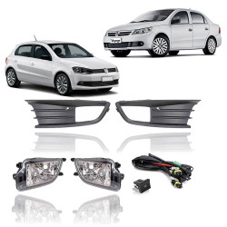 KIT FAROL DE MILHA GOL VOYAGE G6 2012 EM DIANTE BOTAO MODELO ORIGINAL SHOCKLIGHT SL-260410