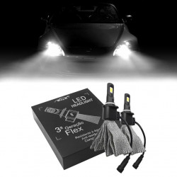 KIT LED HEADLIGHT H11 BIVOLT 6000K LUMENS 6.400 POR KIT RAY X LFF H11