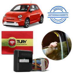 ACIONADOR VIDRO TURY ANTIESMAGAMENTO FIAT 500  2009 EM DIANTE VIDROS NA DIANTEIRA