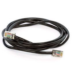 CABO DE REDE PRETO CAT6 24AWG 3 METROS UTP CLIPADO Vo6