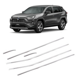 PESTANA LATERAL INFERIOR INOX RAV 4 2020 (6 PEÇAS)