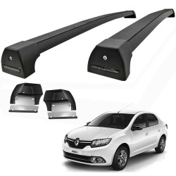 RACK TETO RENAULT LOGAN ALUMINIO PRETO LONG LIFE