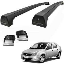 RACK TETO RENAULT LOGAN ALUMINIO PRETO SPORT LONG LIFE