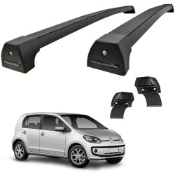 RACK TETO VW UP 2 E 4 PORTAS MODELO SPORT ALUMINIO ANODIZADO PRETA LONG LIFE PUP!