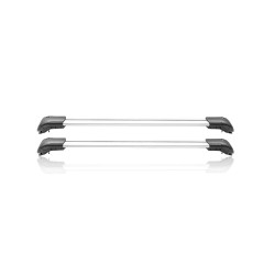 TRAVESSA EM ALUMINIO PARA VEICULOS COM LONGARINA DE TETO BARRAS COM CHAVE CINZA MK2