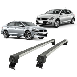 RACK TETO VIRTUS E POLO 2018 MODELO SPORT ALUMINIO ANODIZADO LONG LIFE I AVP