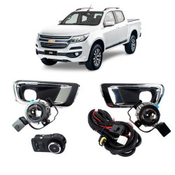 KIT FAROL DE MILHA S10 2012 ATE 2016 BOTAO MODELO ORIGINAL SHOCKLIGHT SL-042110