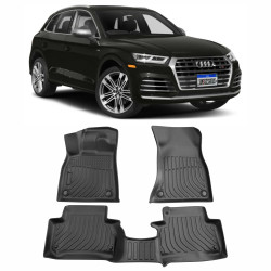 JOGO DE TAPETE INTERNO AUDI Q5 SQ5 MODELO BANDEJA EMBORRACHADO 3 PEÇAS Vo6