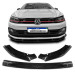 SPOILER FRONT LIP DIANTEIRO 3PÇS VOLKSWAGEN POLO BLACK PIANO VO6