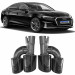 PAR DE PONTEIRA AUDI A5 MODEL0 S5 ACO INOXIDAVEL BLACK VO6