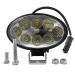 FAROL DE LED OVAL 24W COM 8 LEDS CARCAÇA PRETA MUSTER MRMK0004