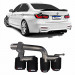 PAR PONTEIRA DUPLA BMW F30 M3 INOX PONTA FIBRA DE CARBONO Vo6