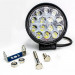 FAROL AUXILIAR REDONDO 16 LEDS 42W 6000K BRANCO FRIO 4320 LUMENS LUATEK